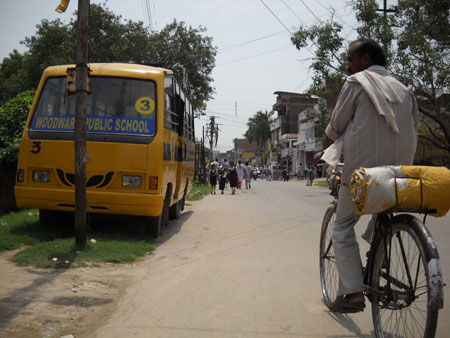 School bus in Bhadohi